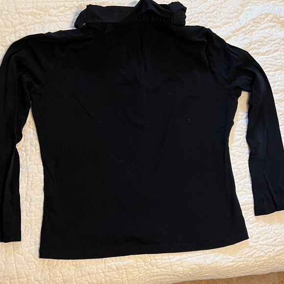 Lauren Ralph Lauren Womens Black Long Sleeve Polo Shirt - Picture 4 of 5